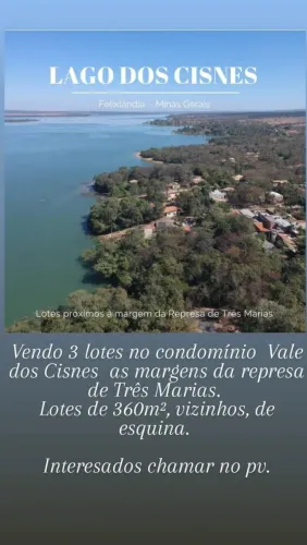 Lotes - LAGO DOS CISNES - FELIXLANDIA MG_ Represa Três Marias