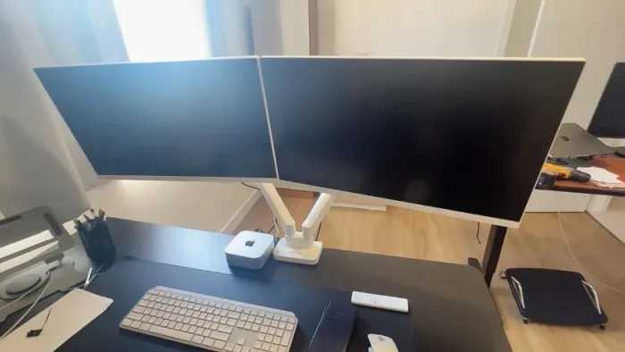 Suporte Articulado para 2 Monitores Branco Novo e Lacrado