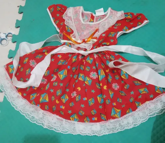 Vestido junina criança até 1 ano