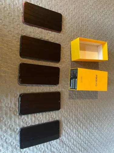 Lote de 5 Celulares: Samsung A20, A03s, M34, POCO M3 e LG (Vendo Juntos ou Separados)