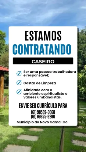Vaga de emprego - Caseiro 