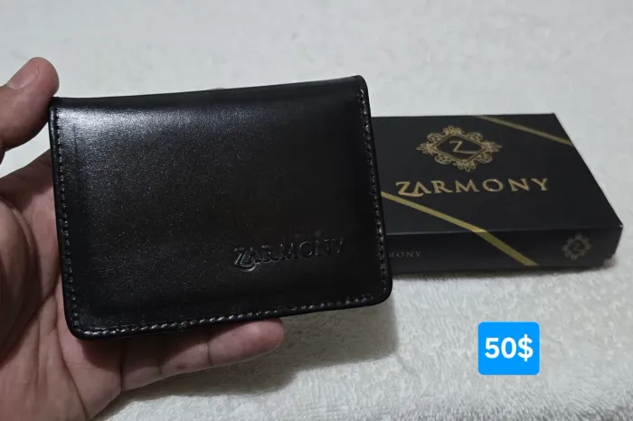 Porta cartão e cédula de couro da Zarmony original 