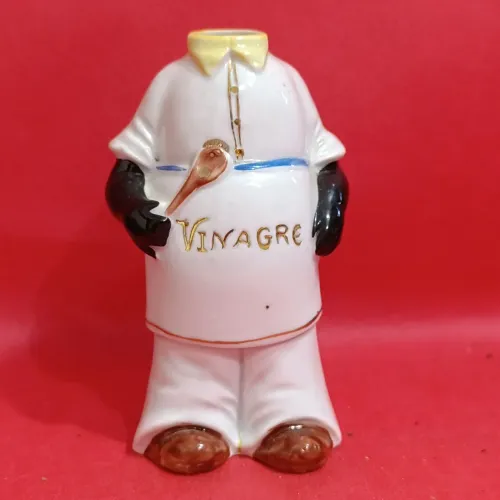 Galheteiro Antigo Chef de Cozinha para Vinagre 