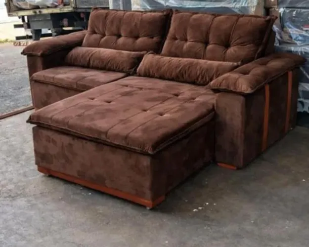 Sofá suede e poltronas opala