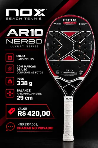 Raquete beach tennis nox AR10