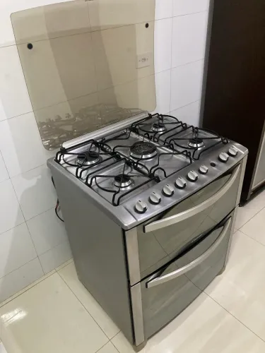 FOGÃO ELECTROLUX 76 DTX 5 BOCAS 2 FORNOS FORNO ELÉTRICO 127/220V GLP