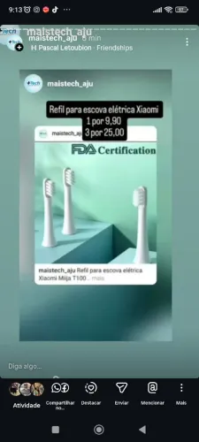 Refil para escova minha xaiomi T100