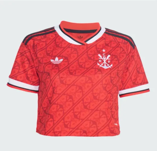 Camisa cropped do Flamengo