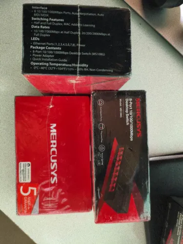 3 Switch giga mercusys 8 portas 50 cada