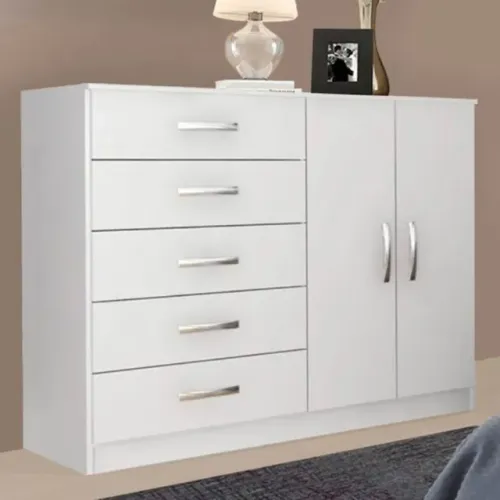 Comoda Araruama.Miracema 5G2P Branco AS Moveis