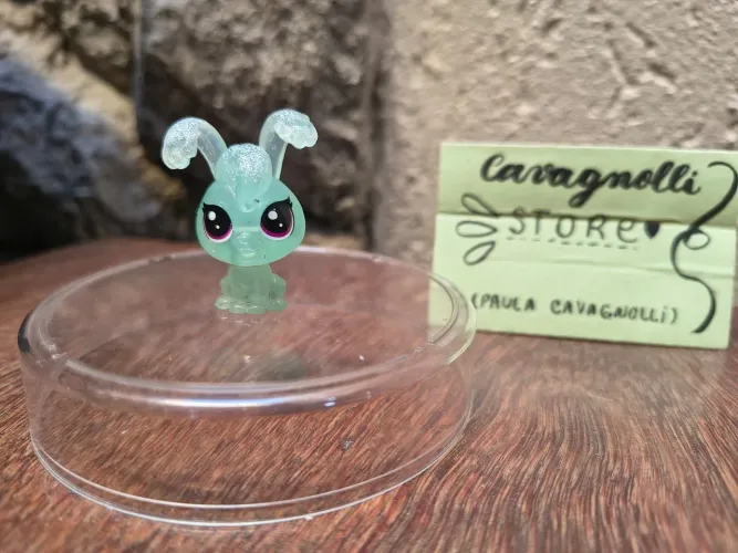 Coelho Neve Transparente Mini Littlest Pet Shop