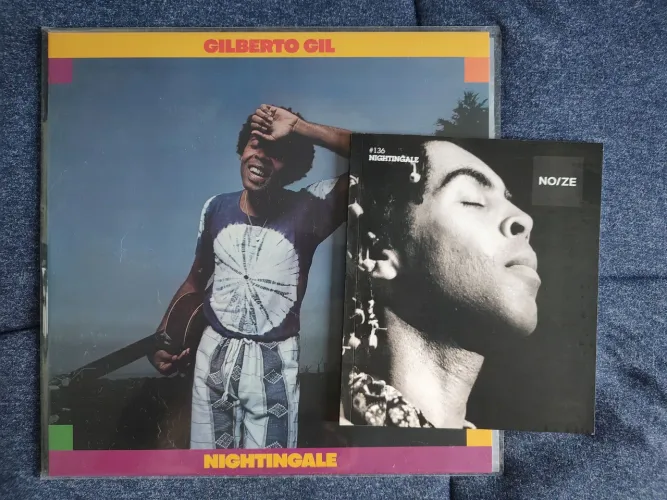 Combo Gilberto Gil LP vinil e revista Noize: Nightingale e Samba