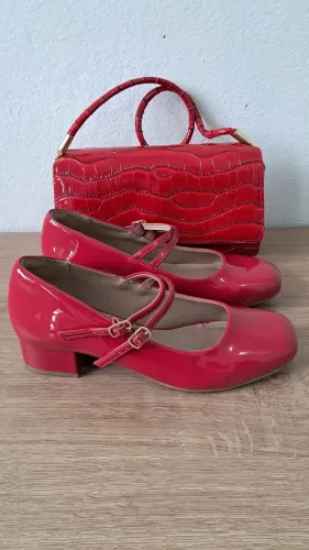 Exclusivo Kit Sapato scarpin Via Marte + Bolsa de Mão