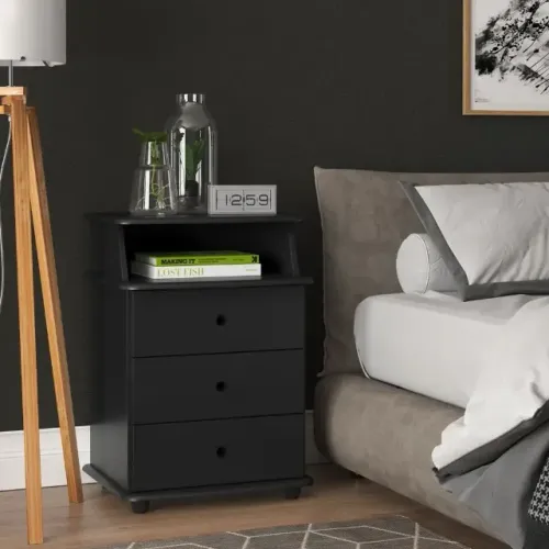 Criado / Mesa de Cabeceira / Preto LUXO Novo Promoção