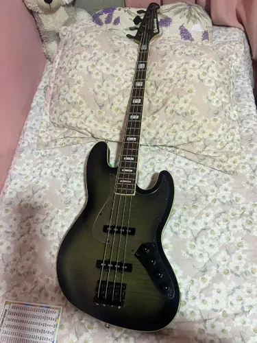 Contrabaixo Waldman Gjj500A FBKB 4 cordas Jazz Bass Ativo Preto