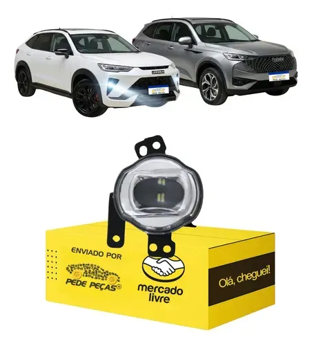 Farol Milha Cibie Auxiliar Haval H6 Gt 2023 24 2026 L.d Led Prateado
