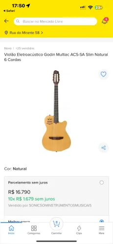 Godin Multiac Acs Slim Muito novo