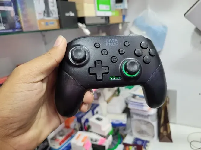 Controle Data Frog S80 Bluetooth Sem Fio PC Android Nintendo Switch RGB Turbo