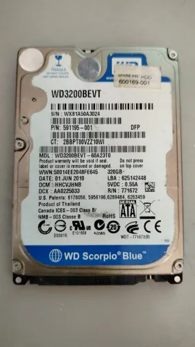 HD 320 GB notebook