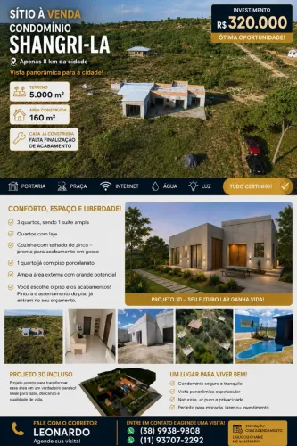 Otima chácara com vista pra cidade 