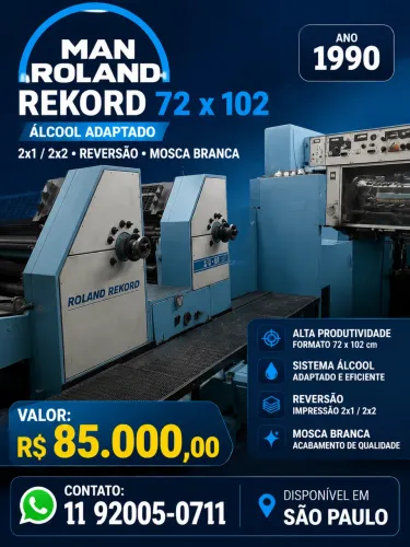 Roland Rekord bicolor álcool 72 x 102 reversão