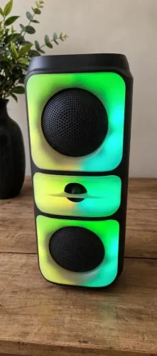 CAIXA DE SOM BLUETOOTH COM LED RGB