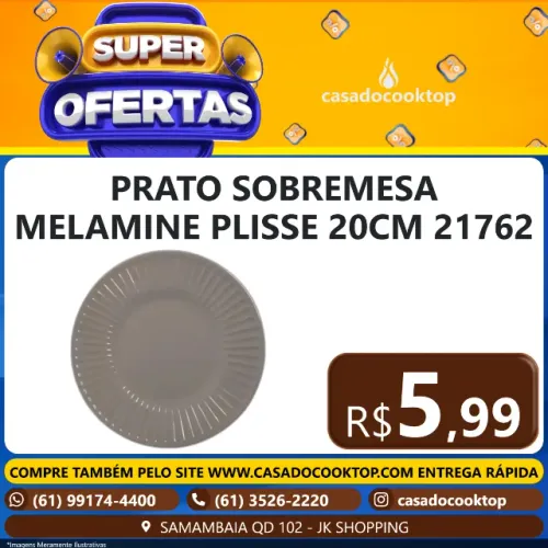 PRATO SOBREMESA MELAMINE PLISSE 20CM 21762