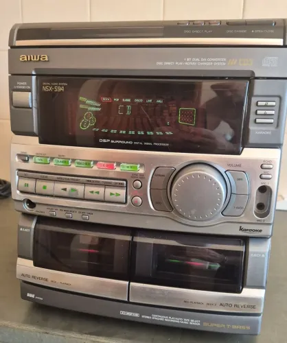 Central Aiwa S94 funcionando 100%