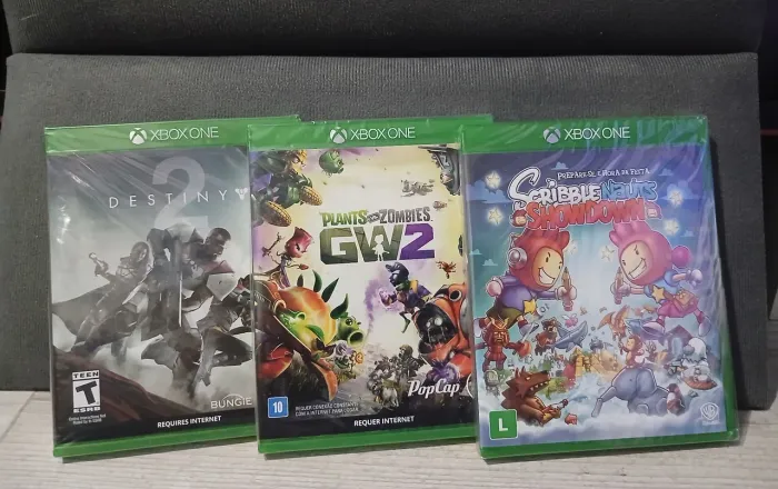 Xbox One Lote 3 Jogos Lacrados Xbox One - Destiny 2 - Plants vs Zombies: 2 - Scribblenauts