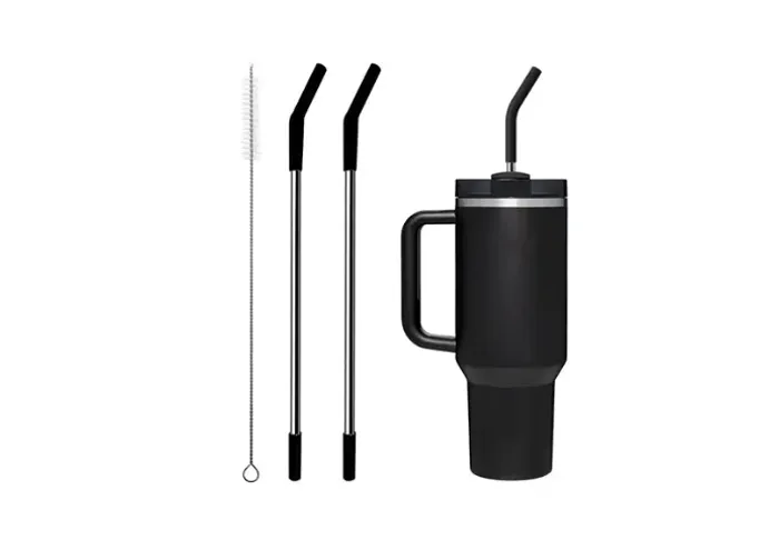 Canudos de Substituição Para STANLEY CUP Mais, Escova Palha de Aço inoxidável Com Ponta
