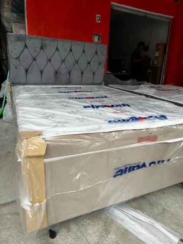 PROMOÇÃO EM CAMA DE CASAL ALTA E ACOPLADA COM ESPUMA D28