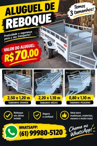 Aluguel de carretinha/ reboque