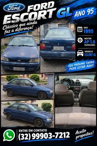 Ford Escort GL 1.6i / 1.6 (álcool) 1995
