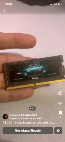24gb DDR5 MEMORIA RAM NOTEBOOK NÃO USO MAIS