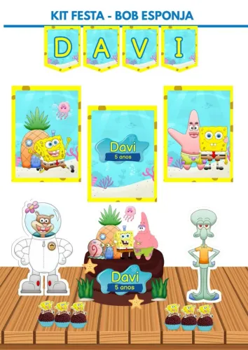 Kit Festa Só um Bolinho Personalizado - Simples 