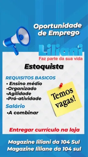 Vaga para estoquista 