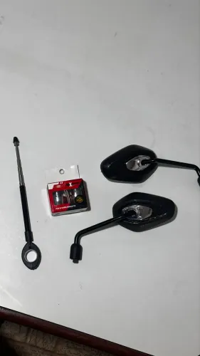 Peso de guidão modelo pcx, antena corta linha de pipa e retrovisor modelo mine tiger