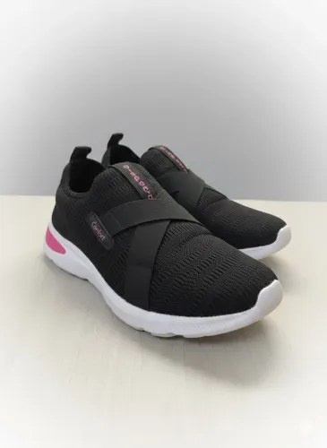 Tênis Feminino Preto e Rosa - Confort - Tamanho 38