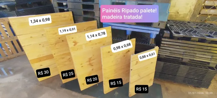 Ripas e painéis de palete