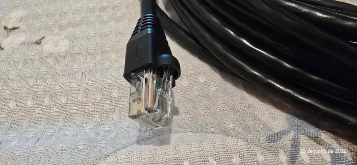 Cabo De Rede Categoria 6 Plus Cable 10m Rj45 Gigabit Preto