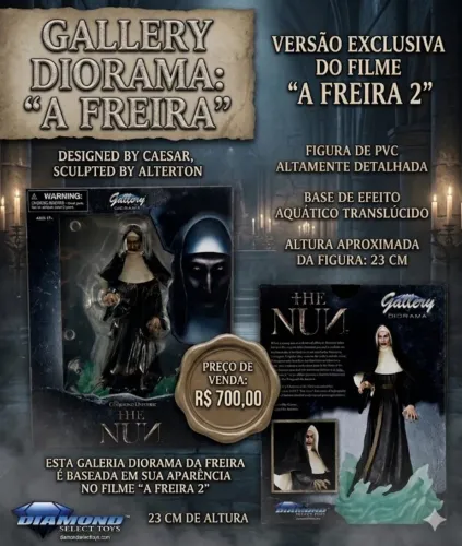 THE NUN GALLERY DIORAMA DIAMOND SELECT - PEÇA GIGANTE 23CM - ITEM DE COLECIONADOR!