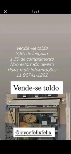 O Toldo não está todo aberto na foto ! Ele fica muito maior !
