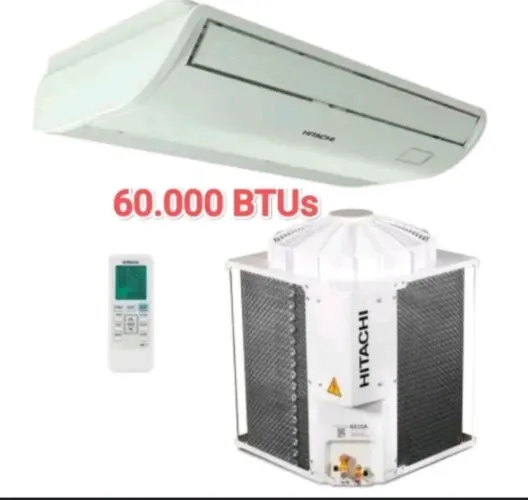 Ar Split Piso Teto Hitachi 60000 BTUs + Novo + Nota + 1 Ano Garantia+ Cartão 12x