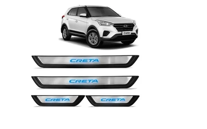 Kit Soleira Com LED De Porta Hyundai Creta 2017 a 2020 