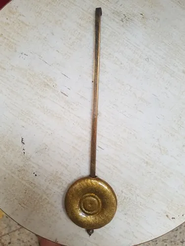 pêndulo para relógio parede antigo comprimento total 23 cm
