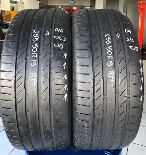 Kit 02 Pneus 255/50r19 Continental Contisportcontact 5 107w Run Flat 3/4