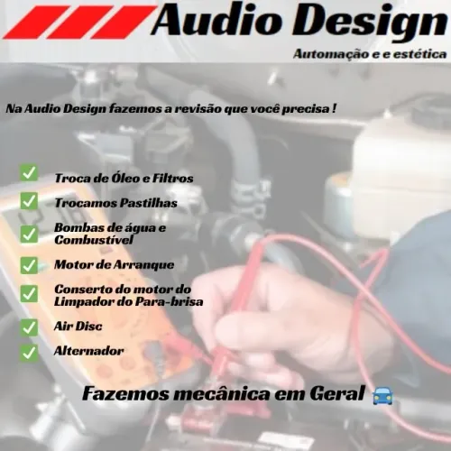 Auto Elétrica na Audio Design! Consulte orçamento