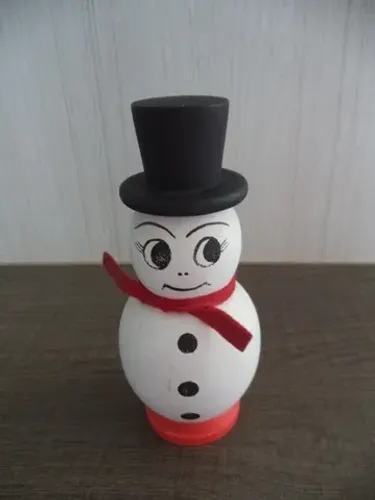 Paliteiro De Madeira Homem Da Neve