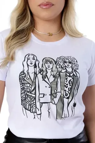 T-shirt Três Mulheres Aplicação