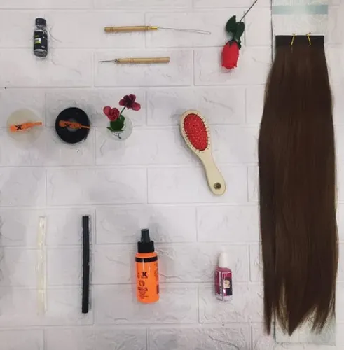 Cabelo Organico 60cm Liso 100g Na Tela Jixian - Cor ( #6 Stw/55cm)